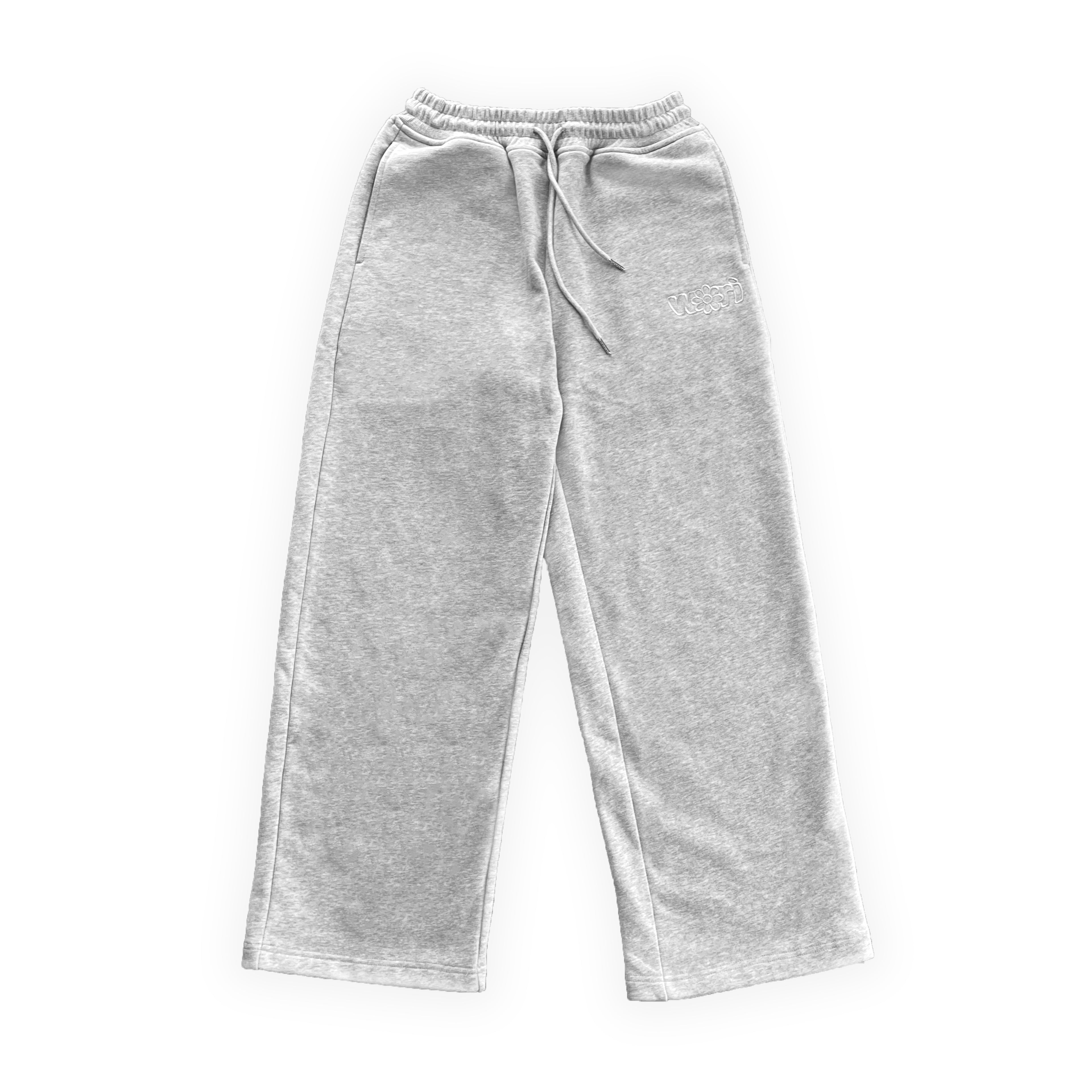 wori logo straight leg sweatpants grey