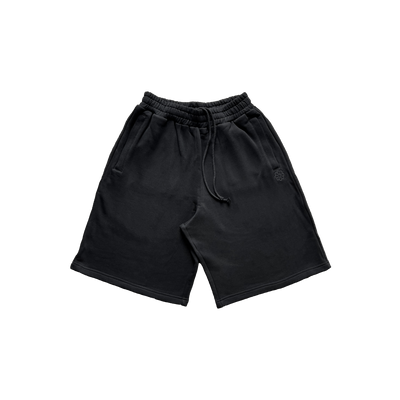 flower jorts black