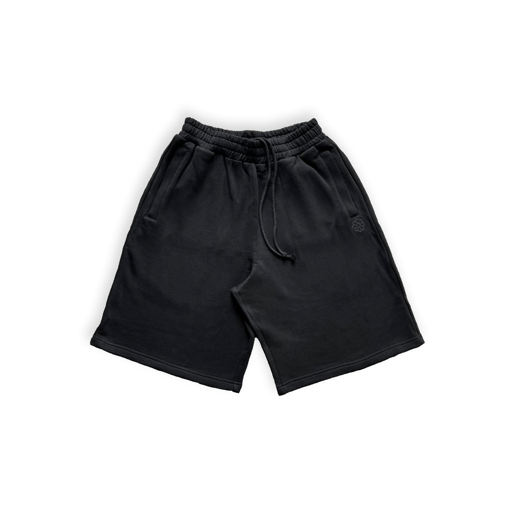 wori flower jorts black