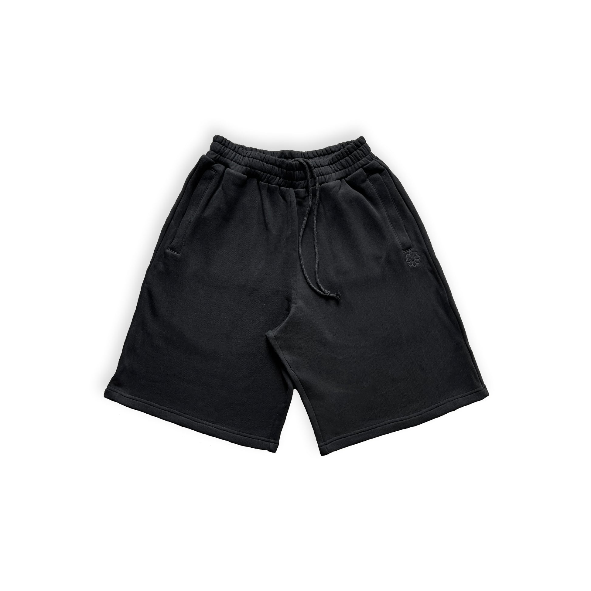 wori flower jorts black
