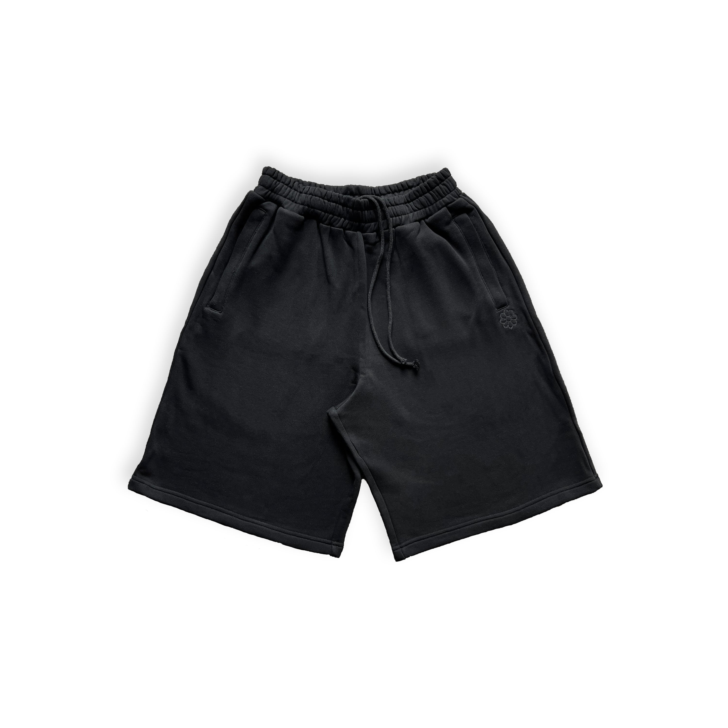 wori flower jorts black