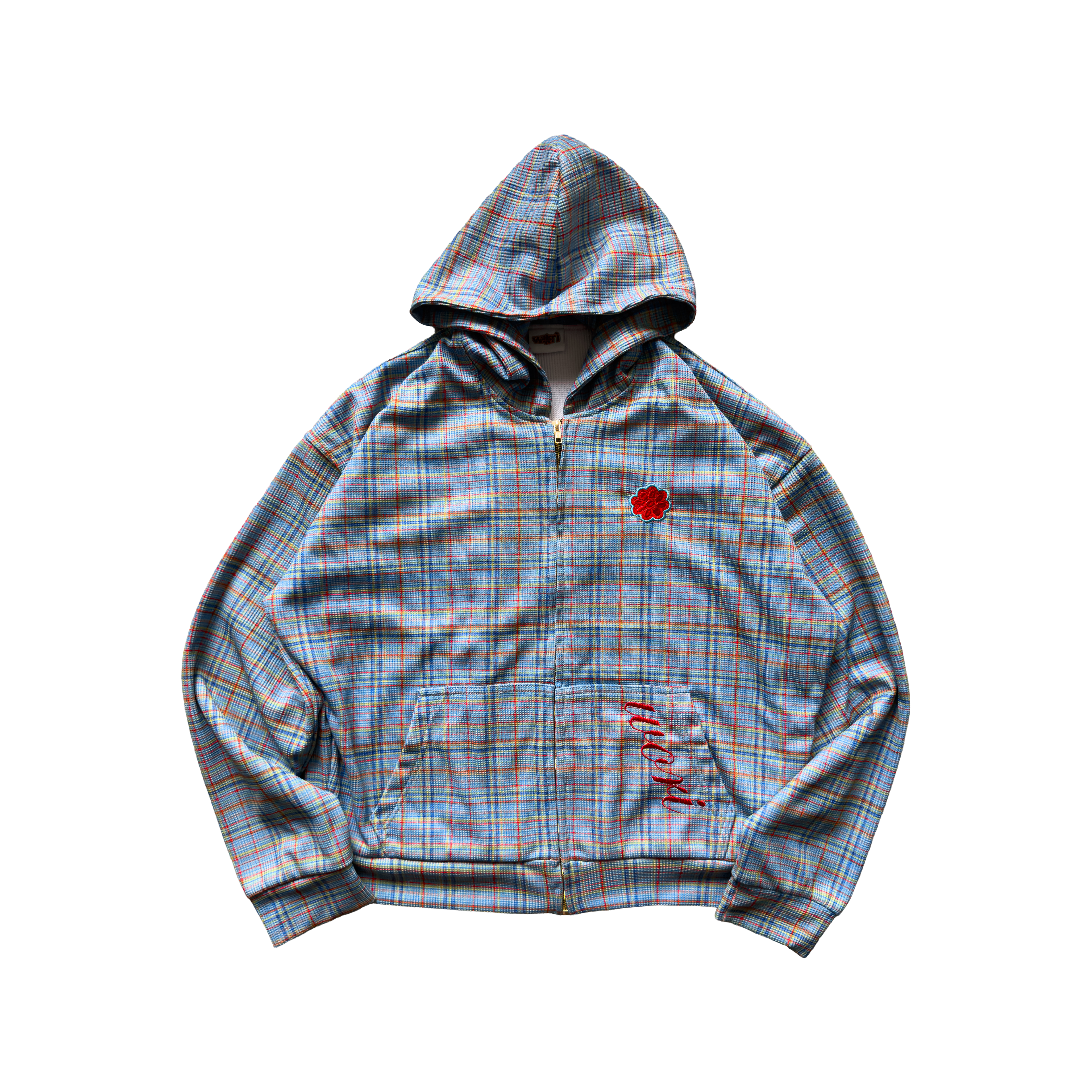wori waffle knit zip-up