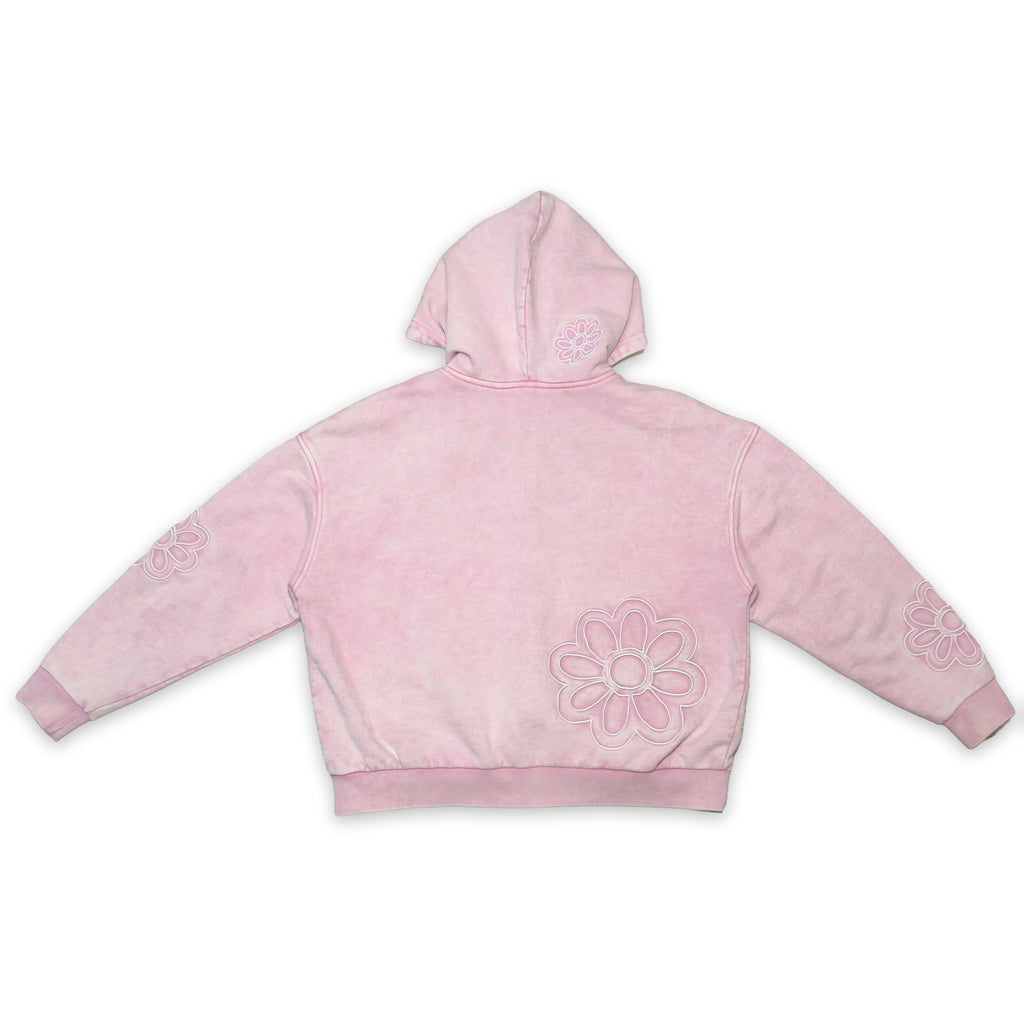 wori flower field zip-up pink